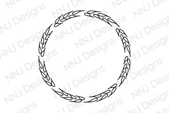 Download Circle Wreath Outline Leaves Frame - Circle Collection