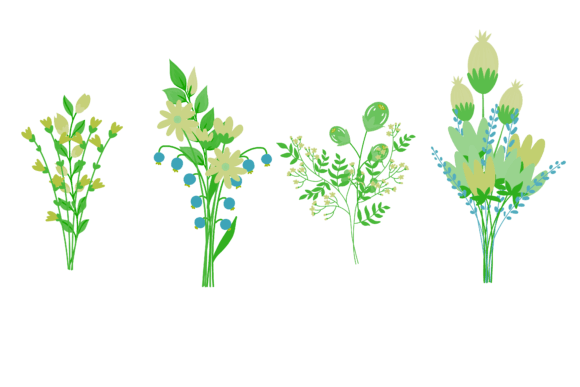 Download Set Art Flower Branch Design - Flower branch Collection