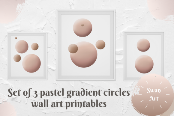 Download Pastel Beige Gradient Circles Printable - Circle Collection
