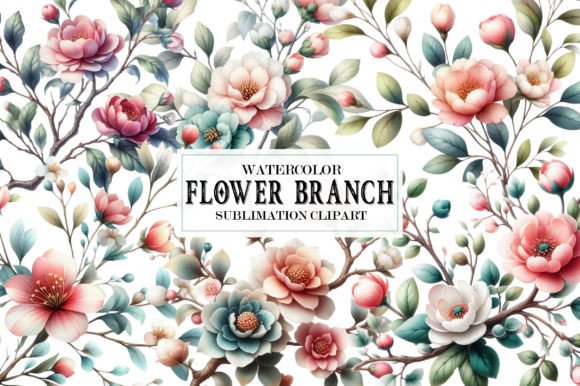 Download Flower Branch Watercolor Collection - Flower branch Collection