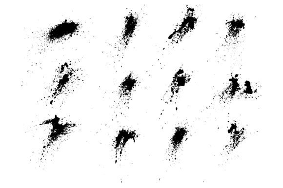 Download Black Decoration Splatter Inkblot Set - Decoration Collection