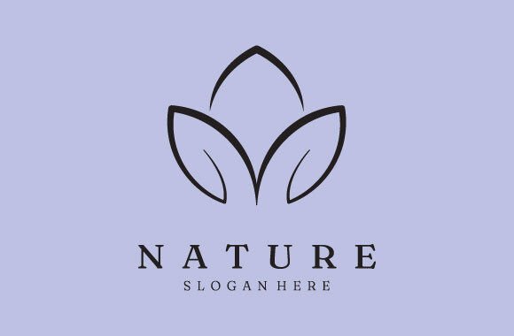 Download Logo Leaf Line Art Vector Minimalist - Vector Collection