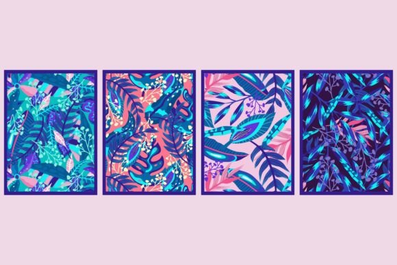 Download Canvas Tropical Neon Jungle Vector Set - Vector Collection