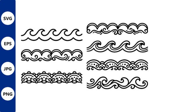 Download Ornamental Wave Border Set Vector Line - Vector Collection