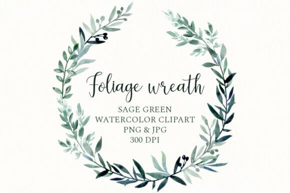 Download Greenery Wreath Watercolor Circle Leaves - Circle Collection
