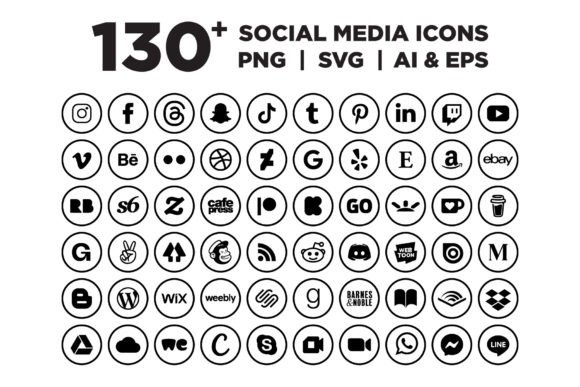 Download Circle Outline Small Social Media Icons - Circle Collection